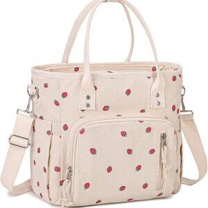 Lunch Bag for Women Men - Corduroy Lunch Tote Bag Reusable Insulated Lunch Box A